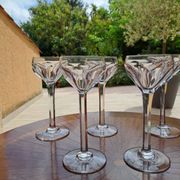 5 verres en cristal Saint Louis modèle Bristol h 15.5 cm