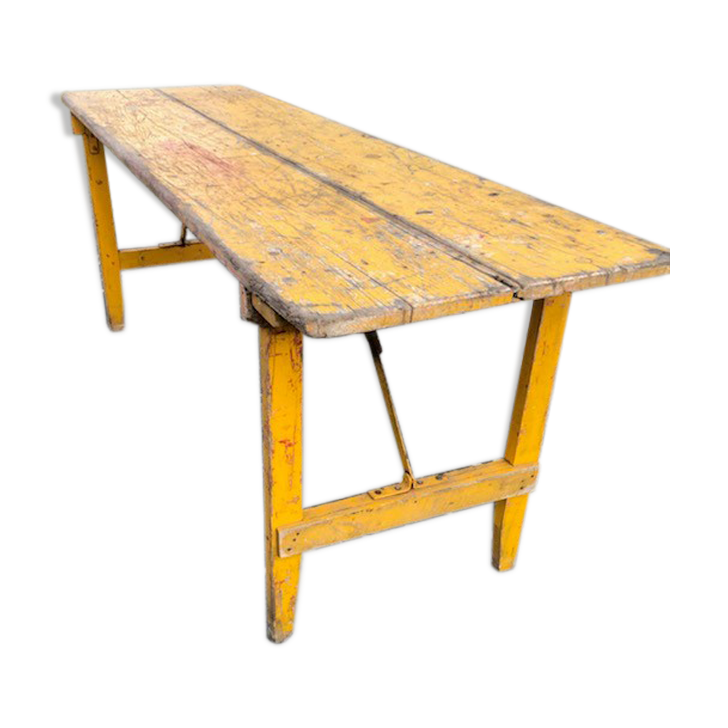 Folding brewery table