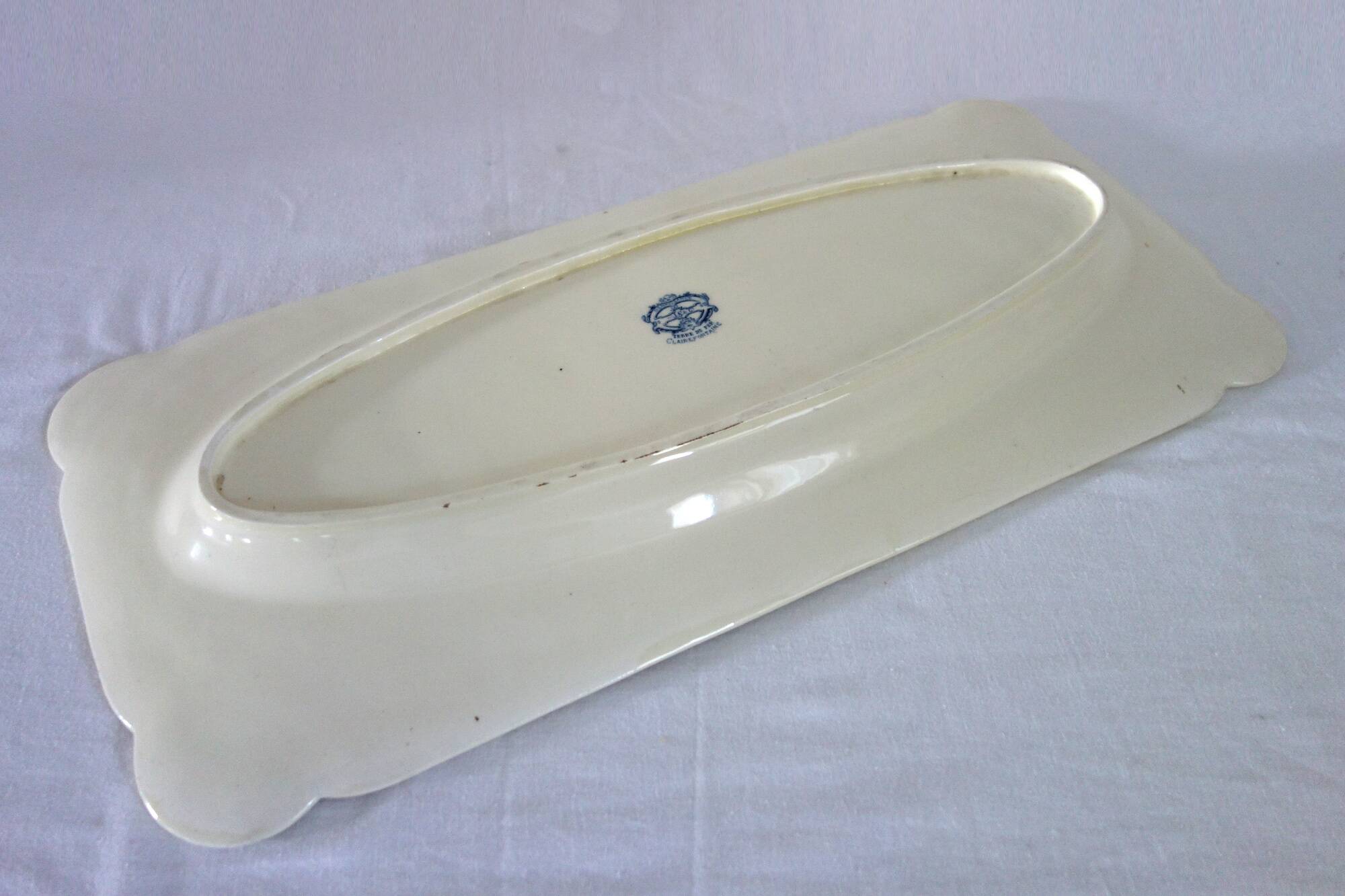 Large Terre de Fer Clairefontaine Renaissance 19th Century Platter