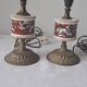 Paire de lampes vintage laiton/ céramique