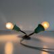 Small simple 2-headed brass wall light, 1950s, Italy.
