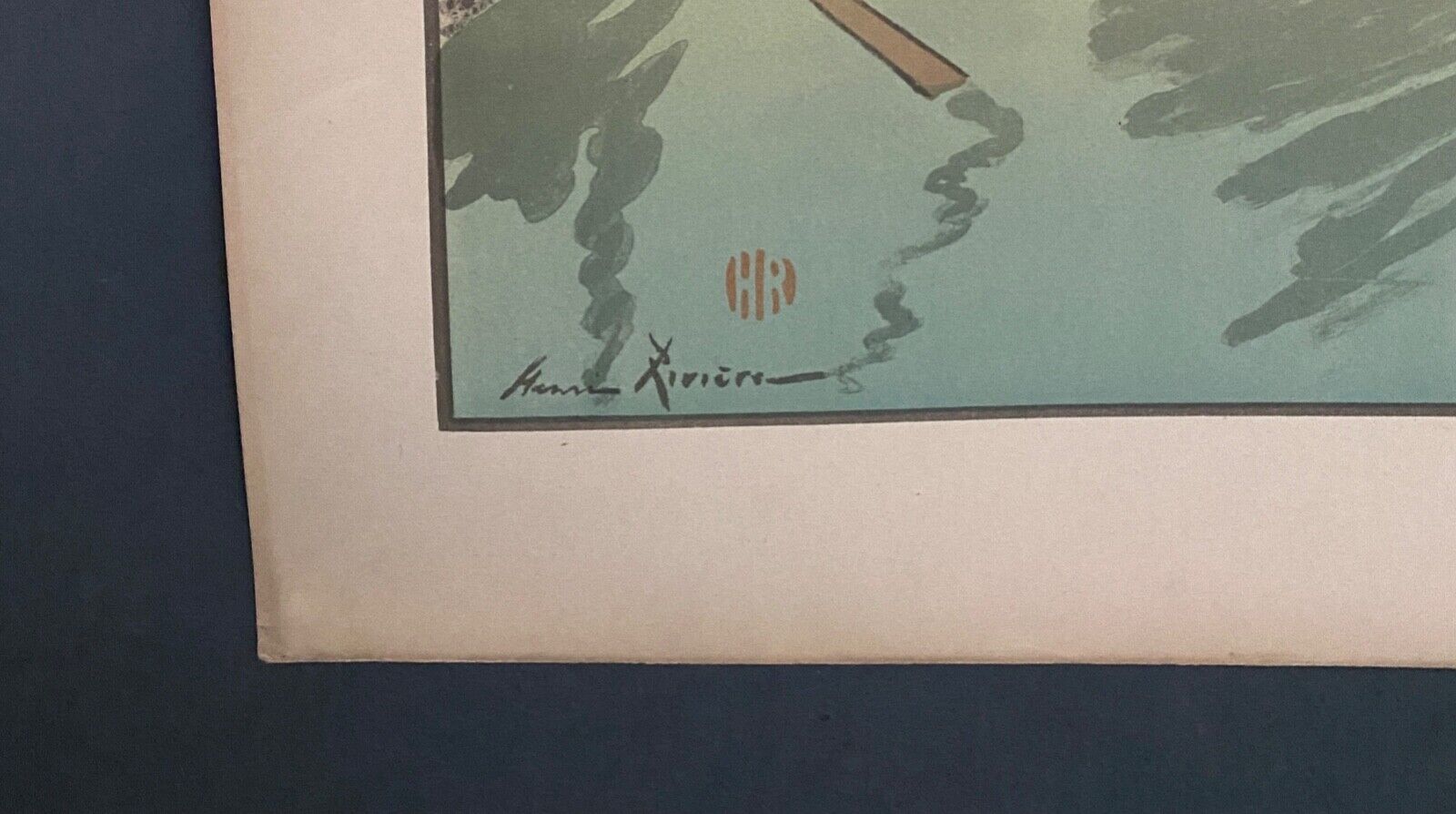 Lithograph by Henri Rivière The Sunset