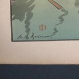 Lithograph by Henri Rivière The Sunset