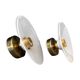 Set of two electrified white opaline wall lamps to nine