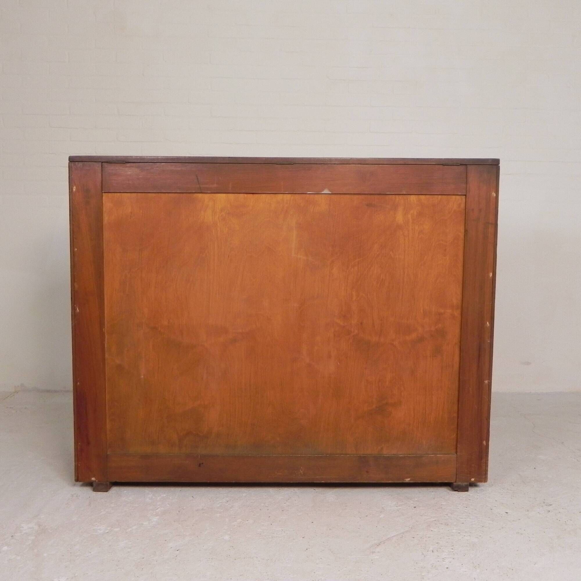 Pine school chart cabinet, architect's cabinet, map cabinet, 1930s