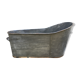 Baignoire en zinc socle bois XIXème siècle