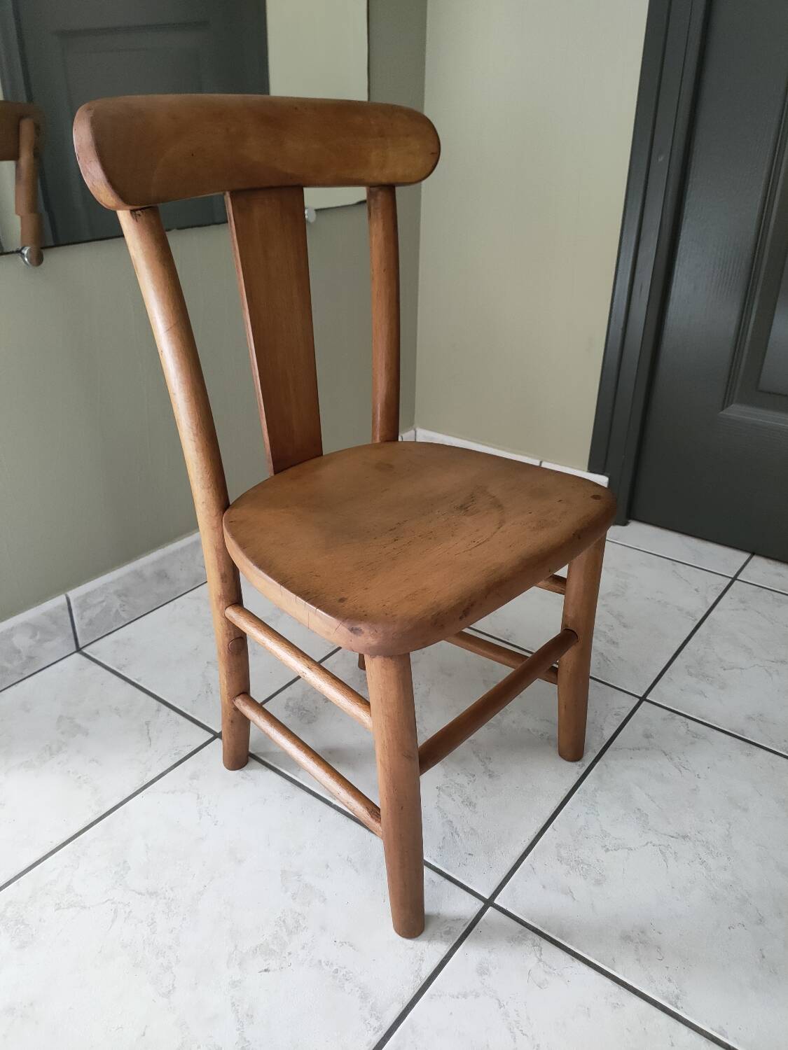 Old solid wood children's chair