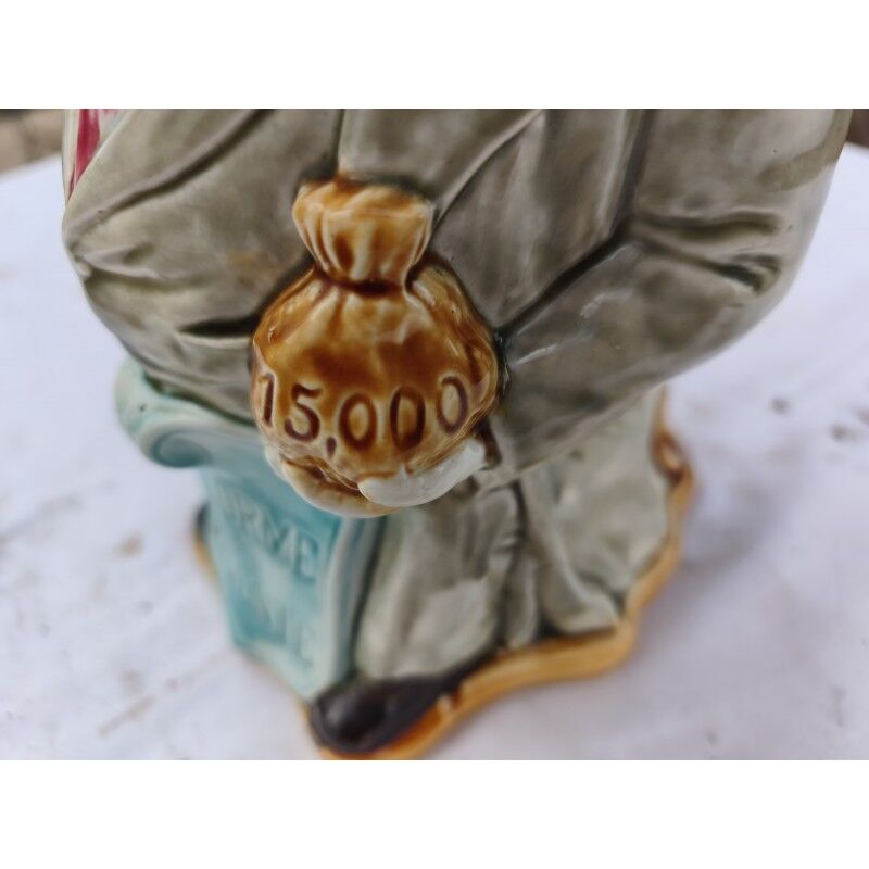 Onnaing barbotine jug "Camille Pelletan"