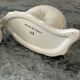 Pair of vintage Italian ceramic flowers and snails