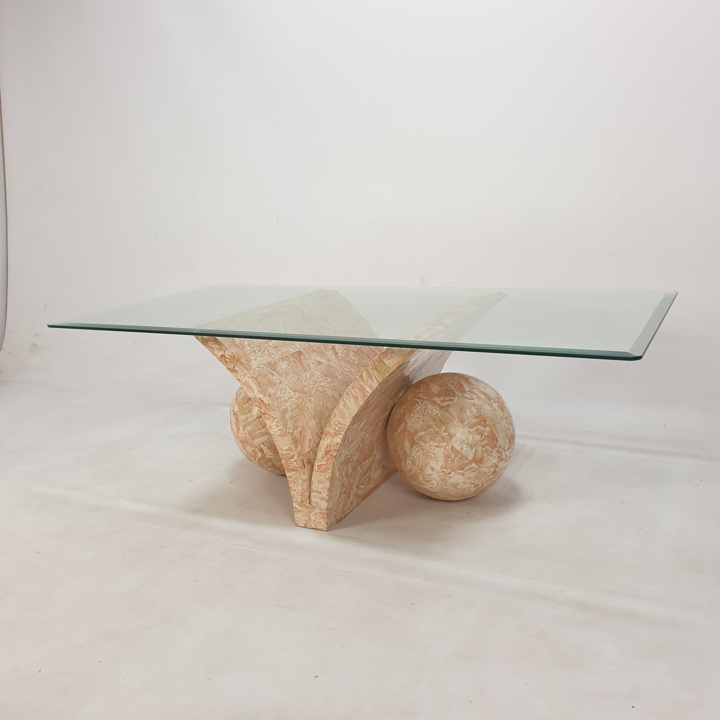 Magnussen ponte mactan stone coffee table, 1980s