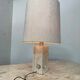 Mid Century Modernist Brutalist Italian Travertine table lamp, 1960s