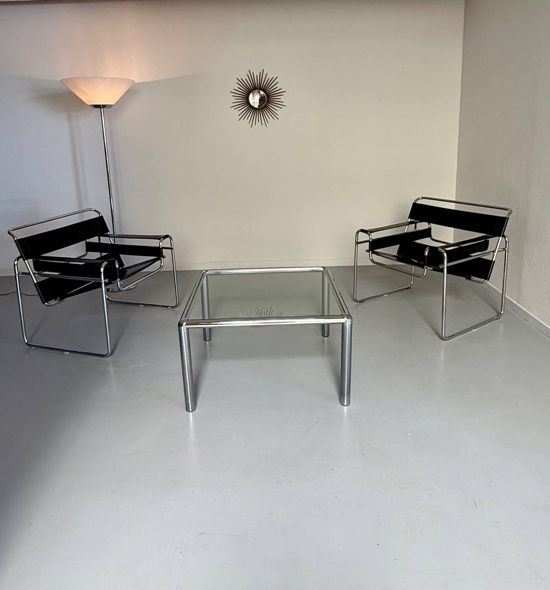 Antique glass and metal coffee table, Italian design from the 70s, vintage