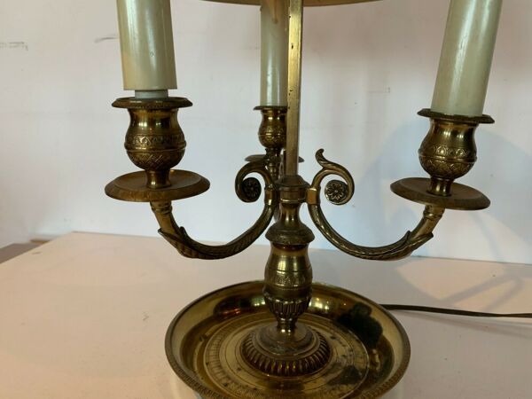 Lampe bouillotte en bronze et tôle, XXe siècle