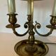 Bronze and sheet metal lamp, 20th century