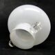 Modernism vase, white and transparent glass, HSG Tarnowiec, Poland, 1970s