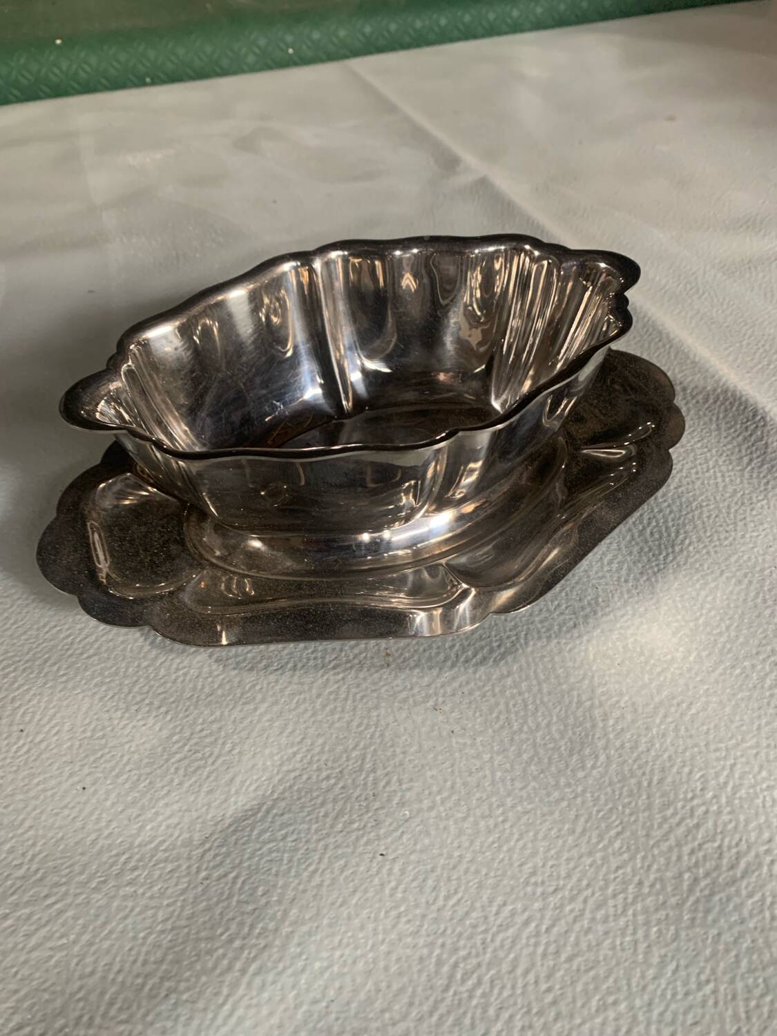 Vintage stainless steel saucepan