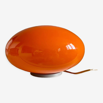 Lampe ovni avec globe en verre orange vintage