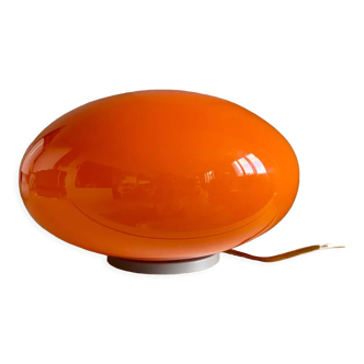 Lampe ovni avec globe en verre orange vintage