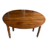 Table ovale extensible en noyer français