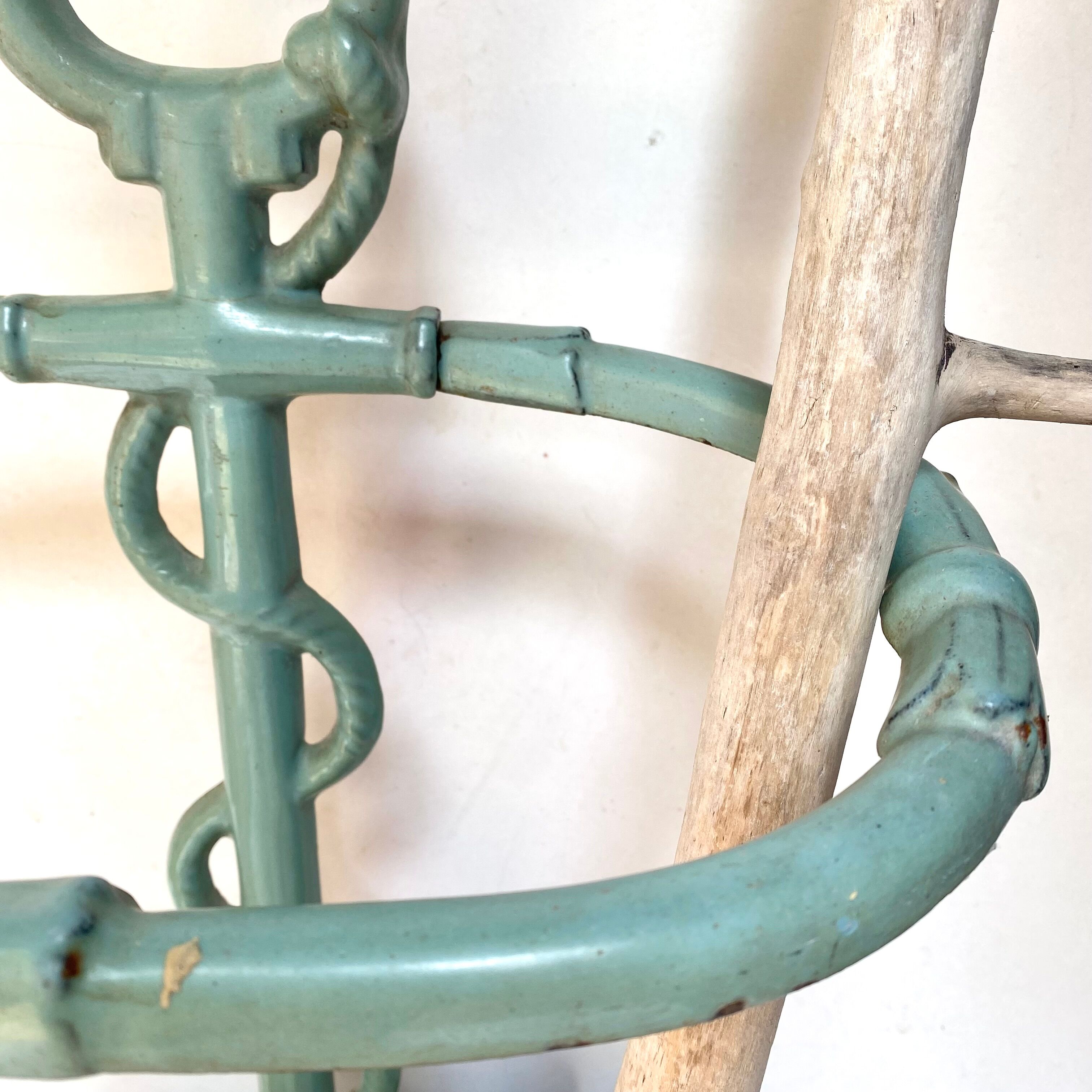 Enameled cast iron umbrella stand from the early 20th century
