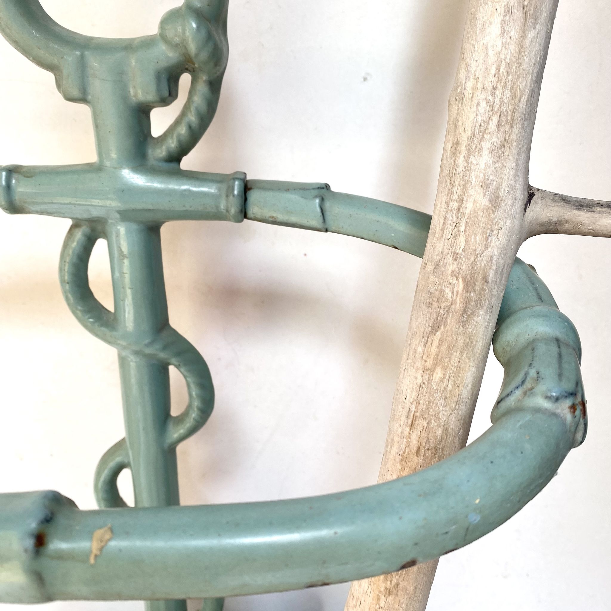 Enameled cast iron umbrella stand from the early 20th century
