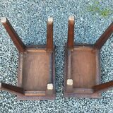 Pair of 60s oak stools or end tables
