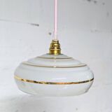 Pink and gold granite glass pendant light