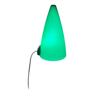 Lampe Cone vintage Vert Opalin Ace années 1980
