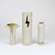 Piet Knepper 3 studio vases in ceramic by Mobach, Netherlands, 1970s