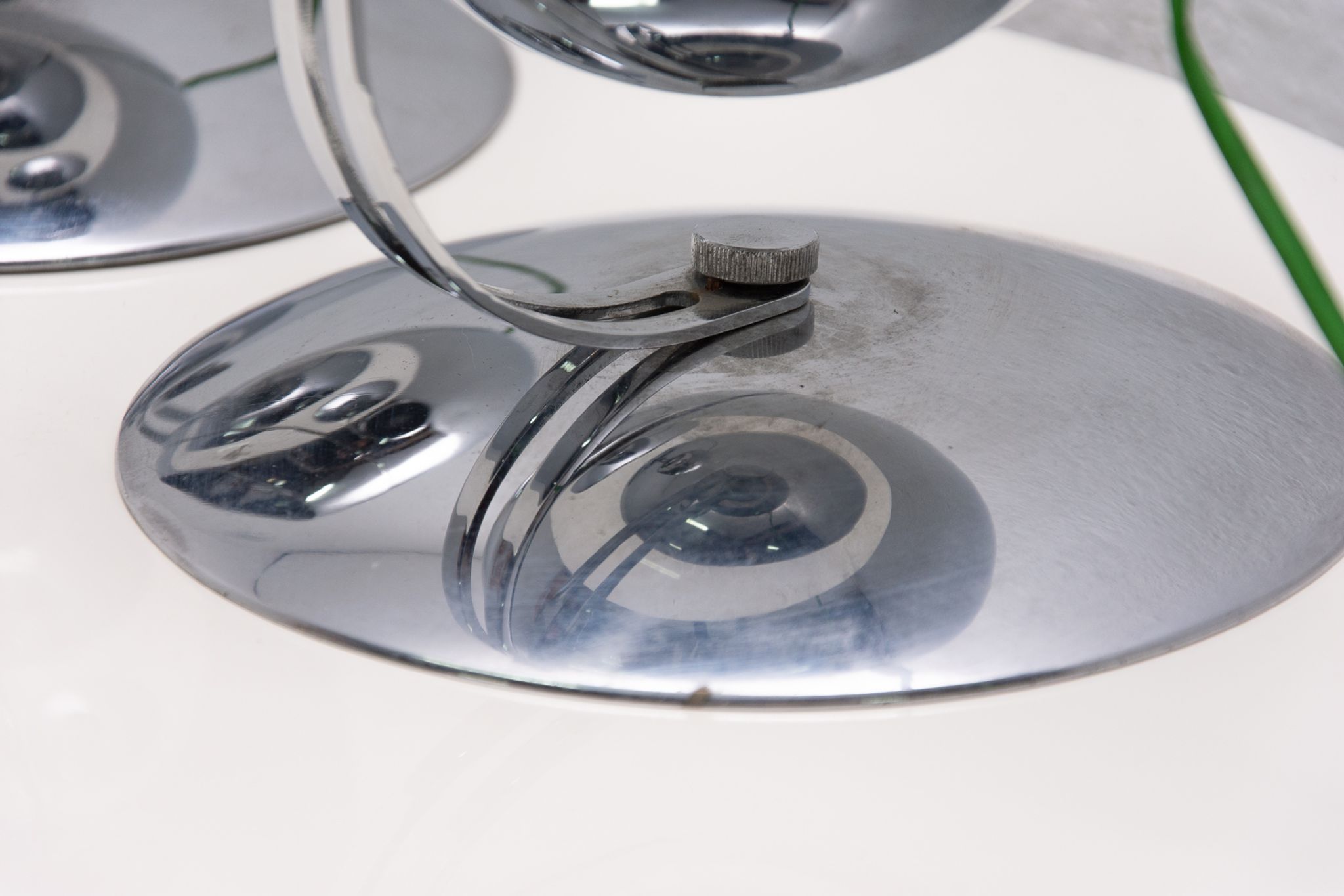 Pair of mid century space-age positioning desk lamps, 1960, Central Europe