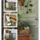 Buffet vintage en bois et vert sauge