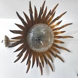 Vintage wheat ear pendant light from the 1970s