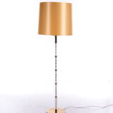 Floor lamp with glass tubes and brass details, 1960s