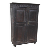 Armoire en teck laqué noire