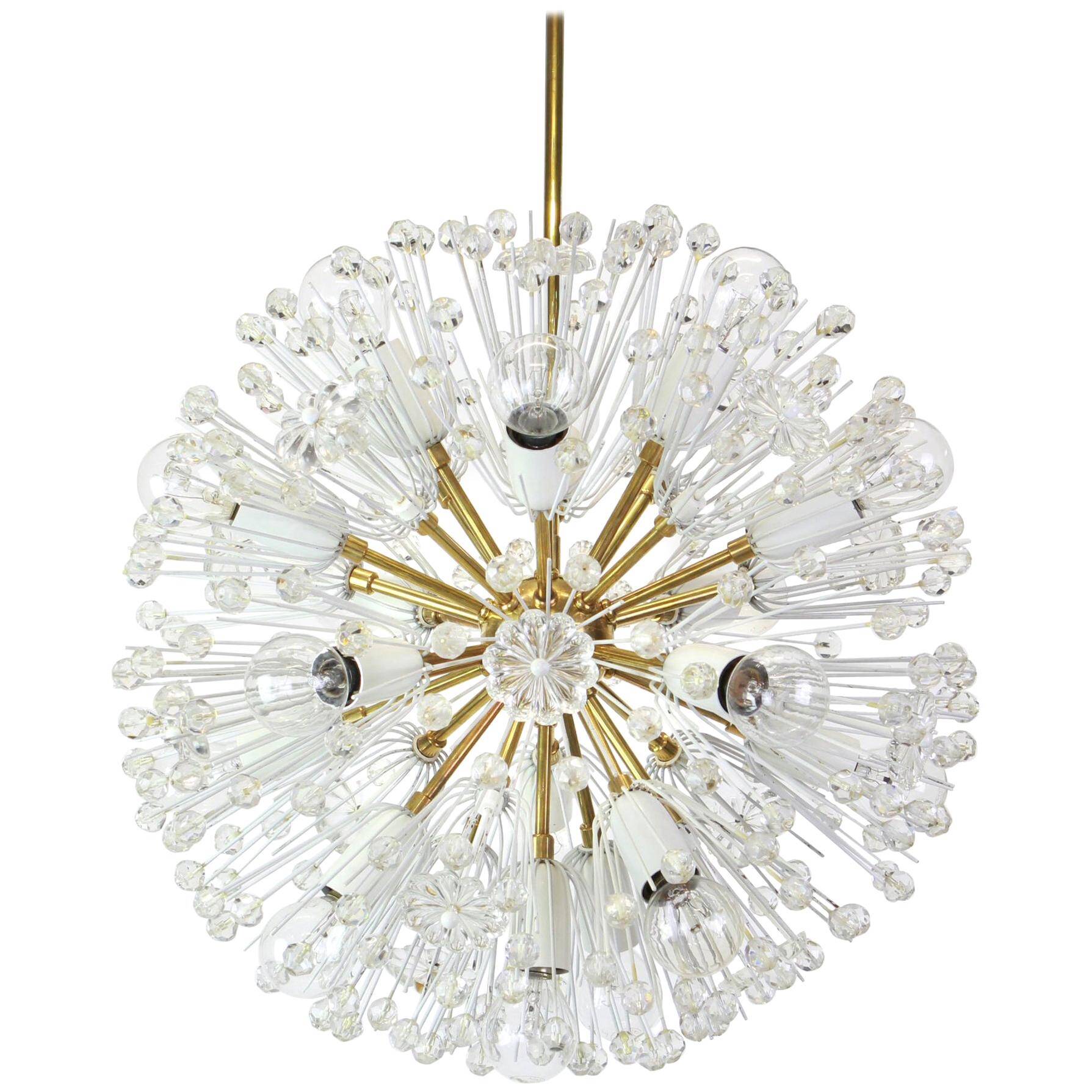 Brass star chandelier by Emil Stejnar, Austria, 1960s.