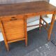 Oak curtain desk from the 1950s