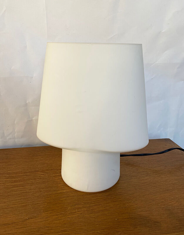 Vintage white glass lamp