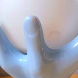 80s enameled ceramic hand lamp