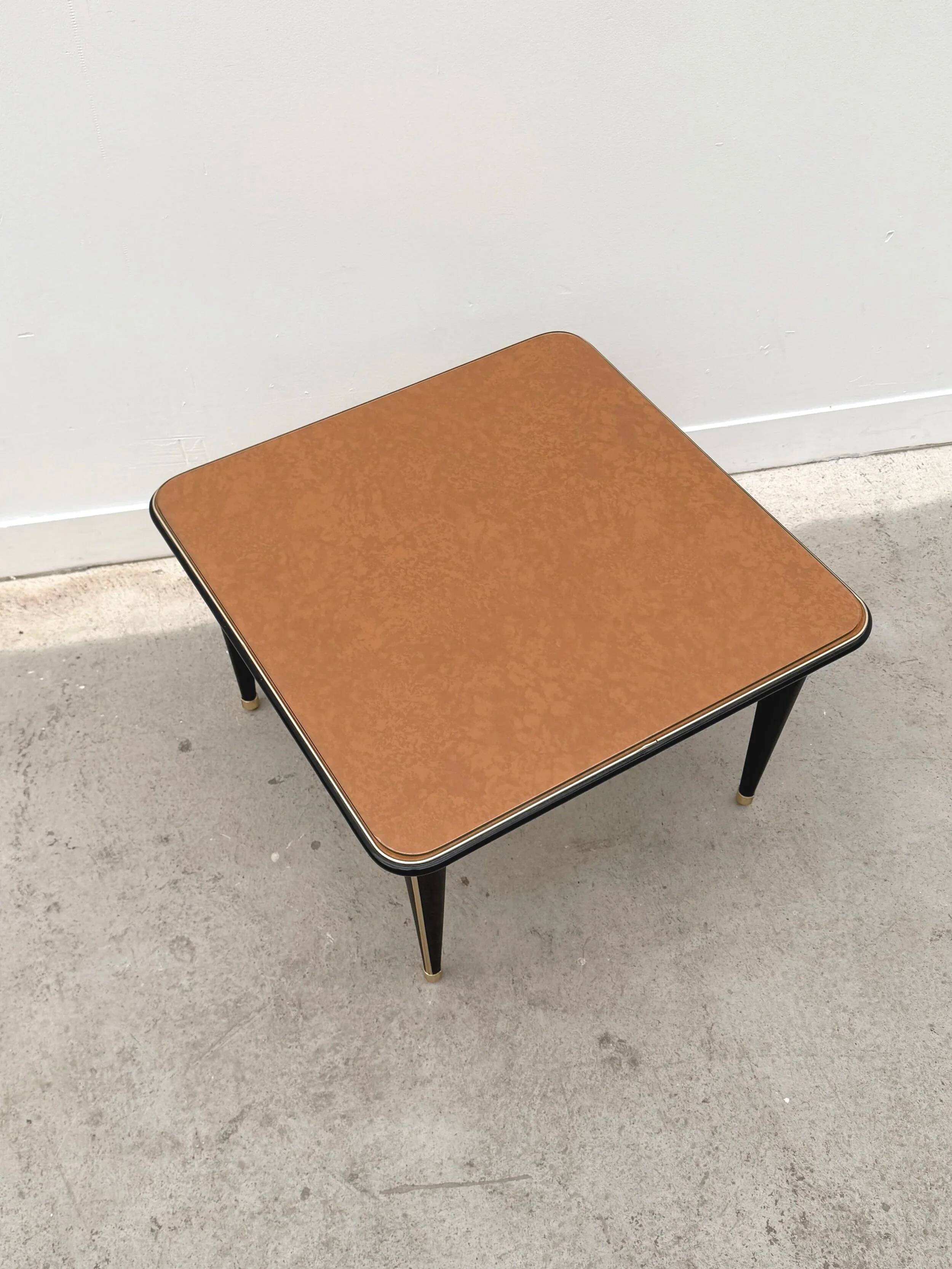 Table basse en skai et verre, 1960