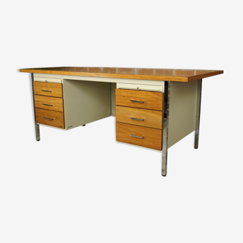 Strafor 1950s metal and wood desk