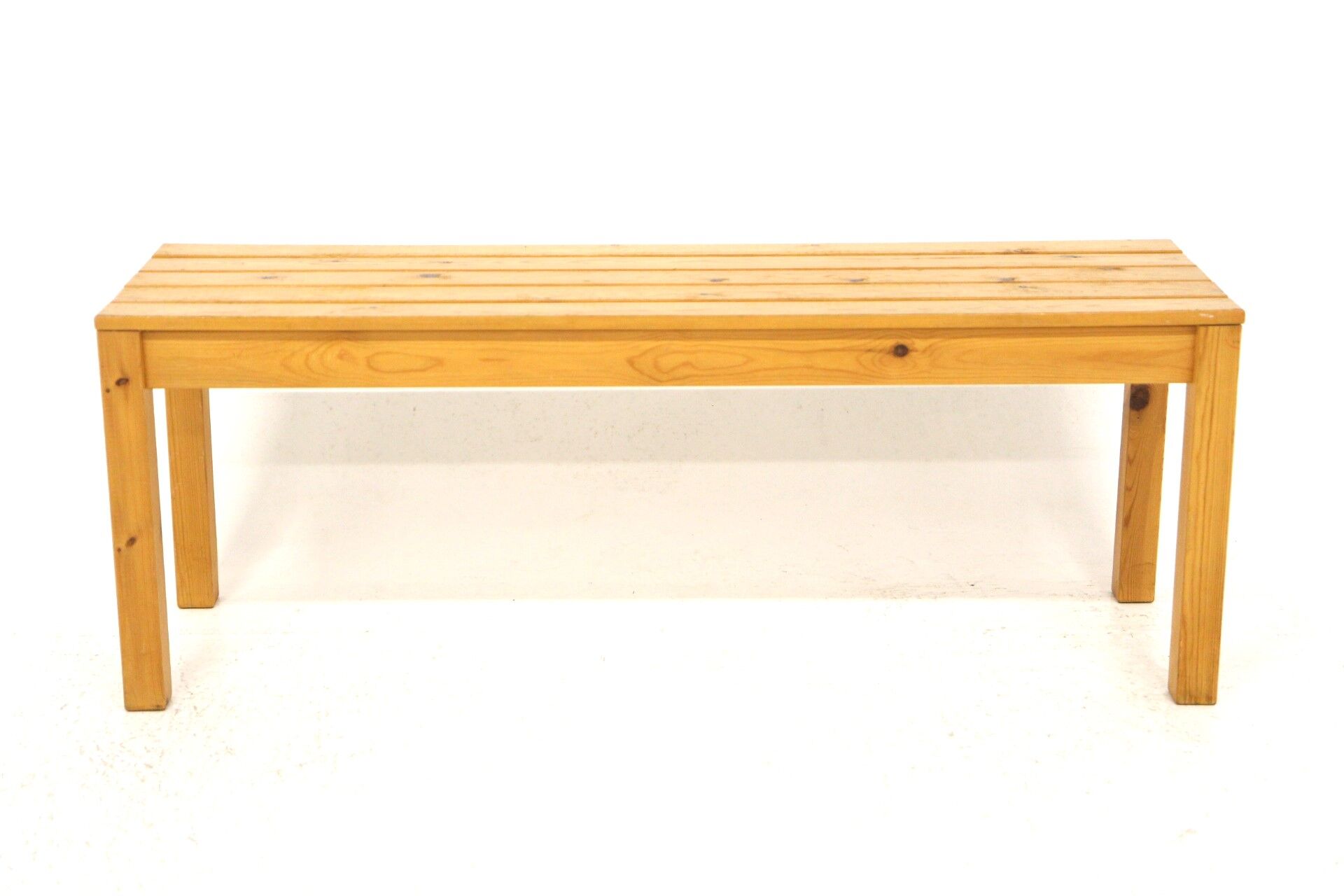 Minimalist pine bench, Sweden, 1970