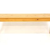 Minimalist pine bench, Sweden, 1970