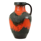 Large Orange Fat Lava Vase West Germany Carstens 7315-45