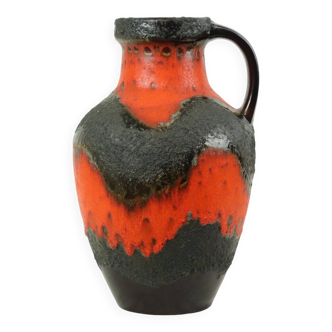 Large Orange Fat Lava Vase West Germany Carstens 7315-45