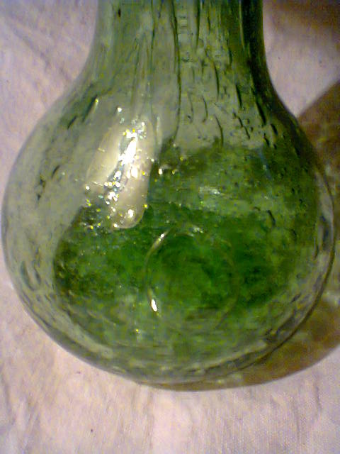 Vase doilies in blown glass bubble 1960/1970