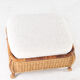 Large wicker armchair and its ottoman