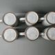 6 ceramic mugs signed Grandjean Jourdan, Vallauris