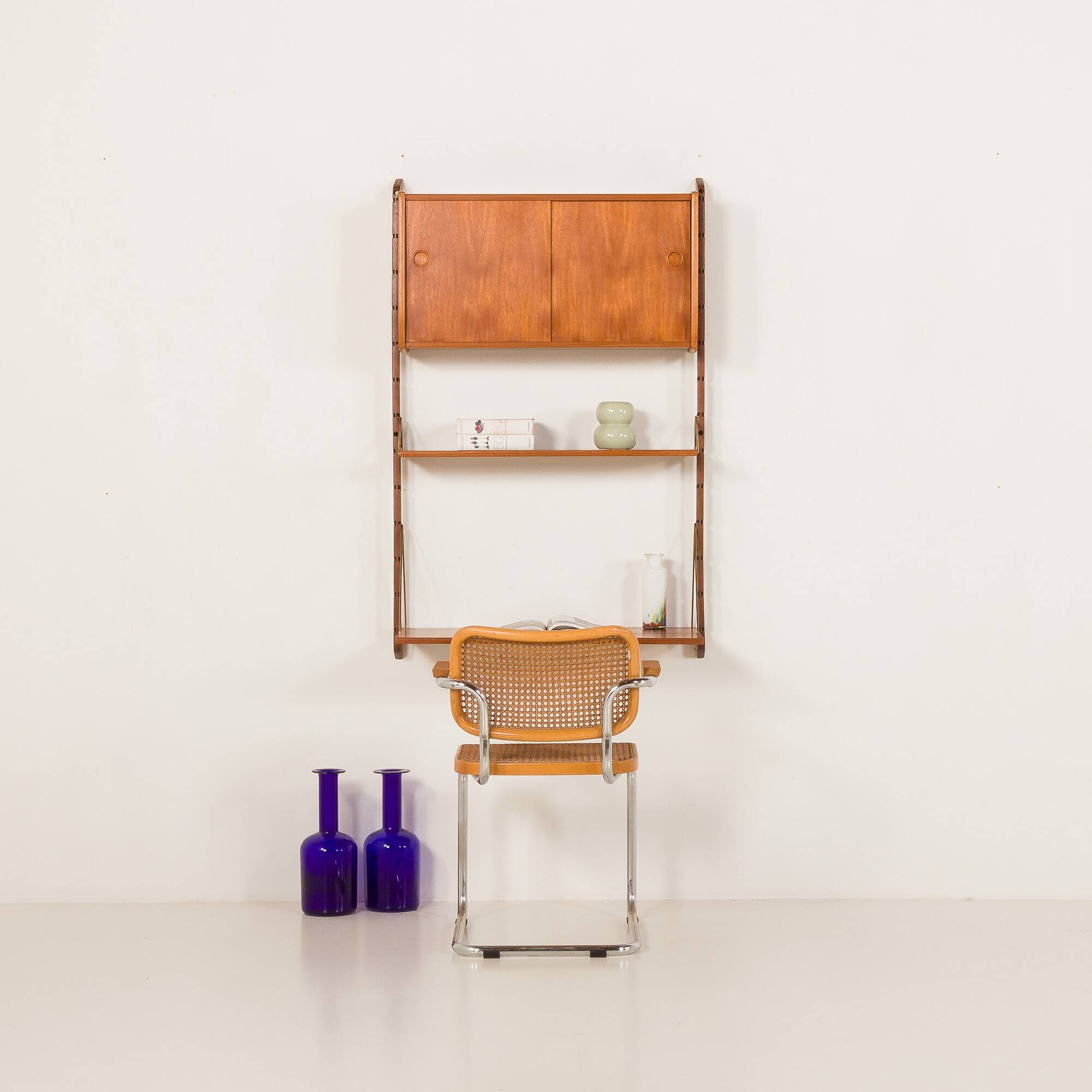 Scandinavian home office teak wall unit model Ergo by John Texmon, Norway