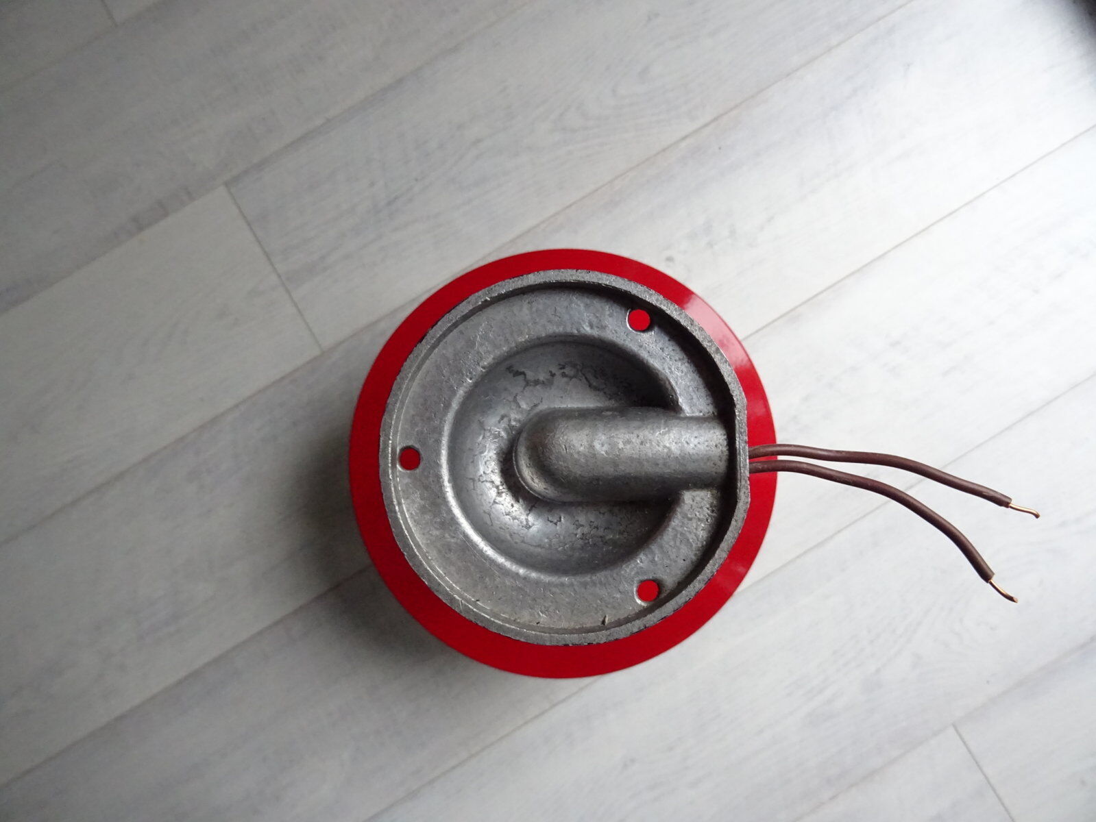 Metal and opaline lantern suspension from the 1960s.