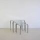 Ensemble de 3 tables gigognes en chrome